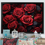 Red Black Rose Eternal Beauty IV - Floral Canvas Wall Art