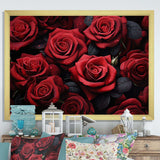 Red Black Rose Eternal Beauty IV - Floral Canvas Wall Art