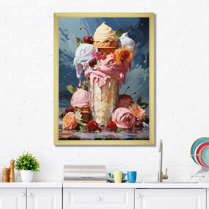 Food Ice Cream III - Food &amp; Beverage Canvas Wall Art