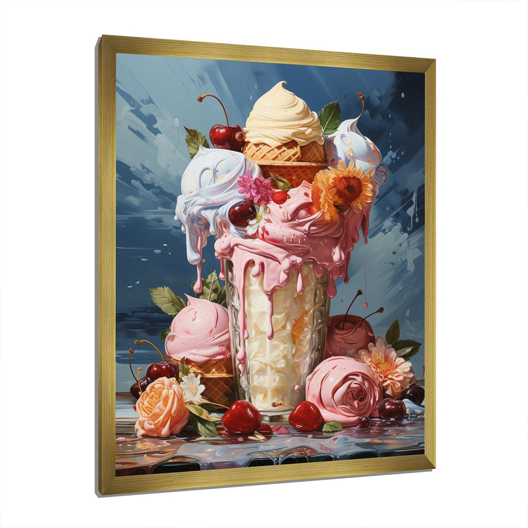Food Ice Cream III - Food &amp; Beverage Canvas Wall Art