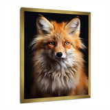 Orange Fox Guardian - Animals Canvas Wall Art