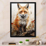 Fox Wilderness Observer - Animals Canvas Wall Art