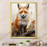 Fox Wilderness Observer - Animals Canvas Wall Art