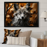 Fox Woodland Enigma - Fox Framed Canvas Art