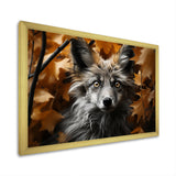 Fox Woodland Enigma - Fox Framed Canvas Art
