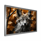 Fox Woodland Enigma - Fox Framed Canvas Art