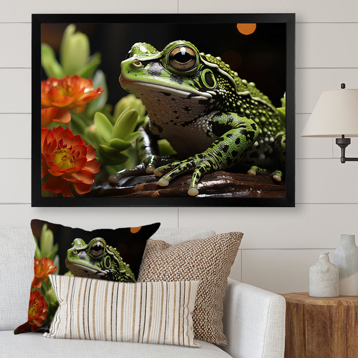Frog Amphibian Serenade - Frog Bedroom Wall Art