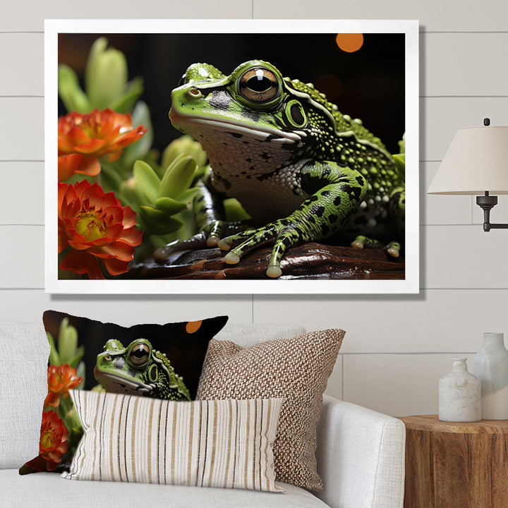 Frog Amphibian Serenade - Frog Bedroom Wall Art