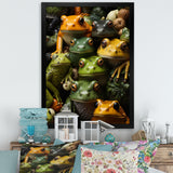 Toads Family - Frog Canvas Wall Art