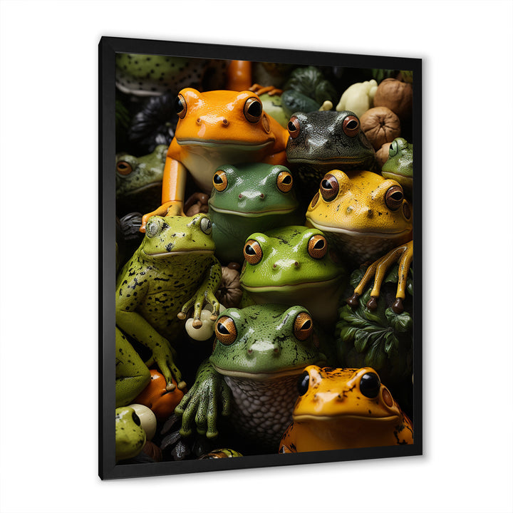 Toads Family - Frog Canvas Wall Art