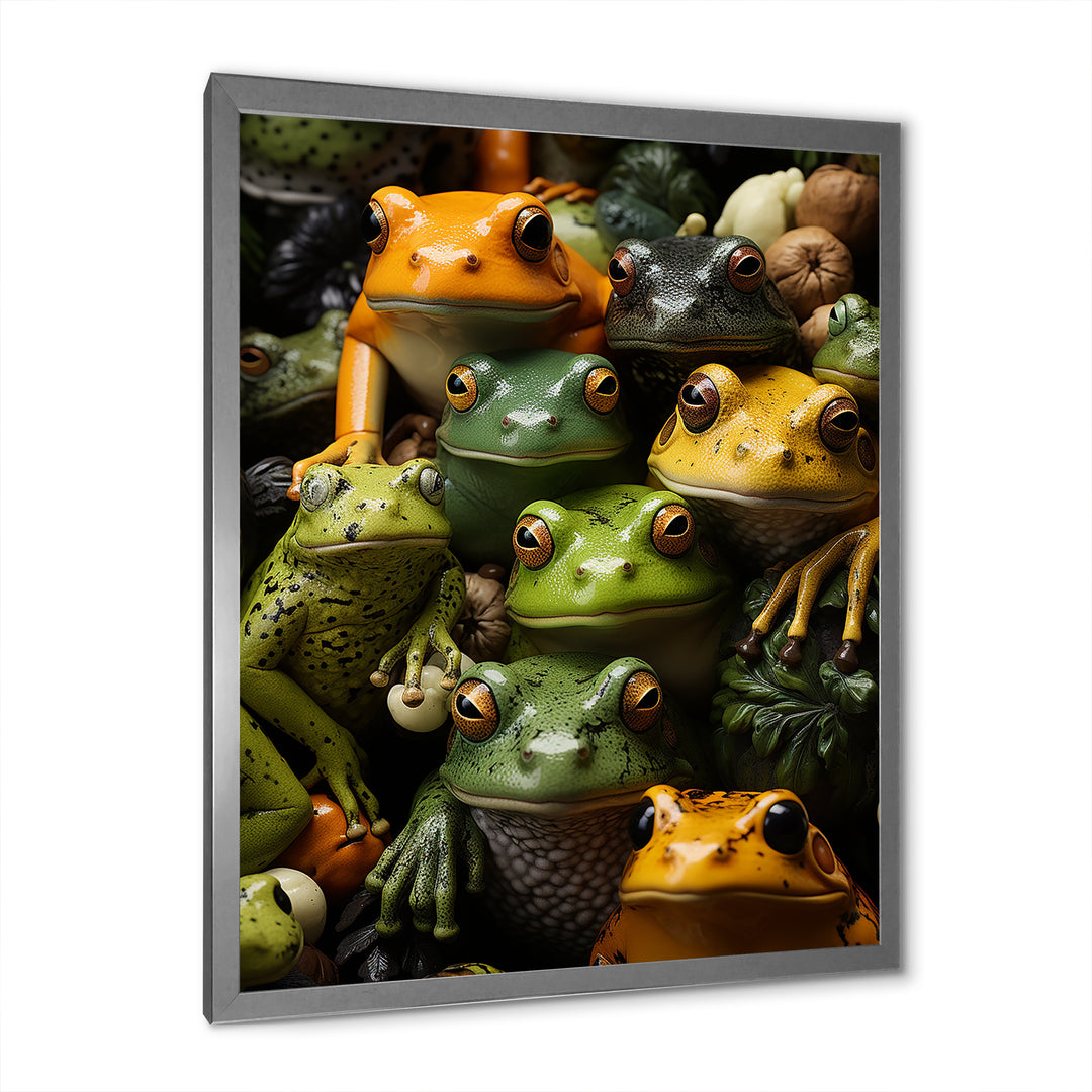 Toads Family - Frog Canvas Wall Art