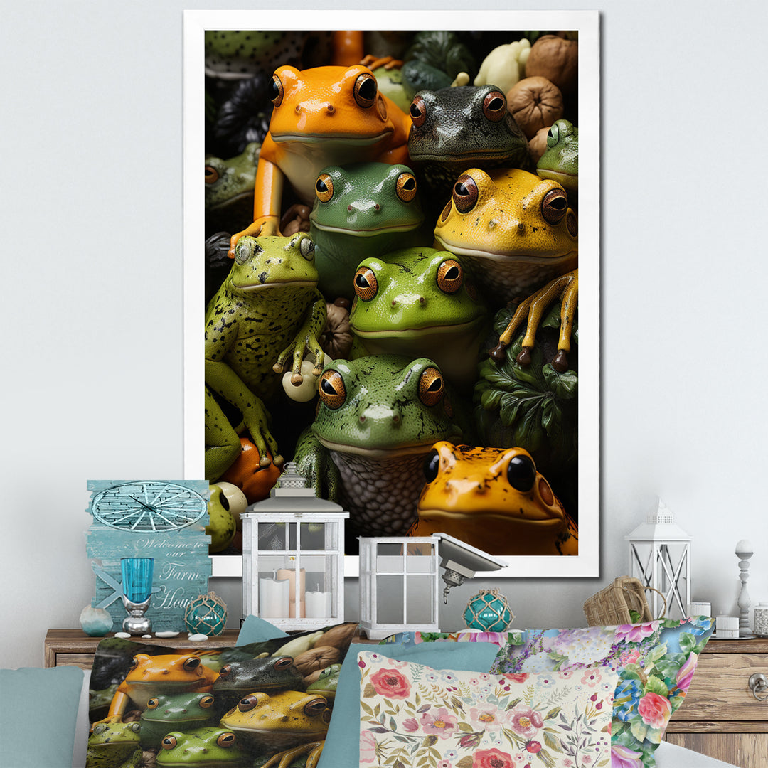 Toads Family - Frog Canvas Wall Art