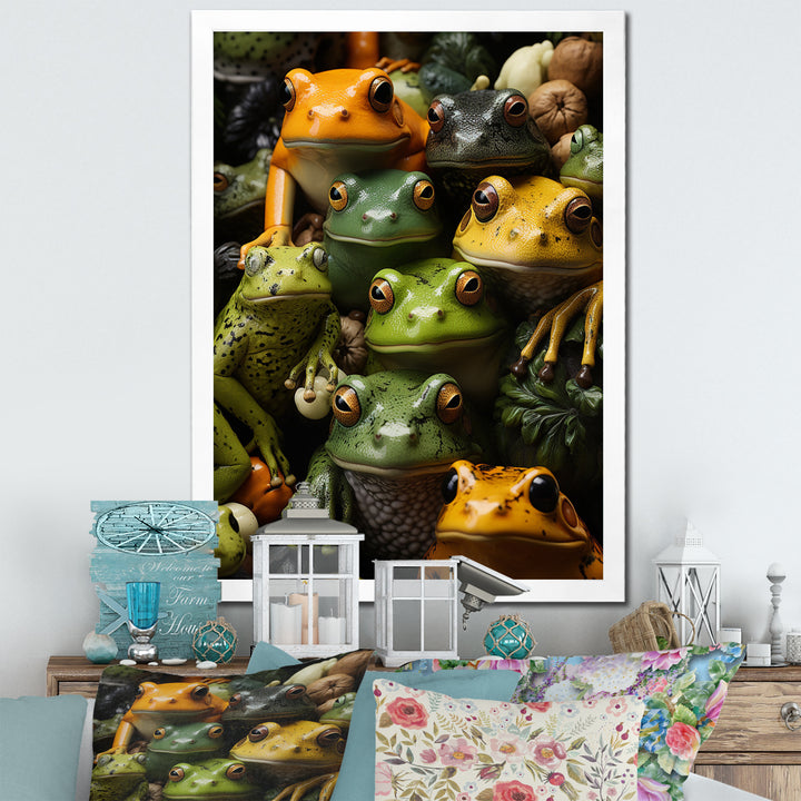 Toads Family - Frog Canvas Wall Art