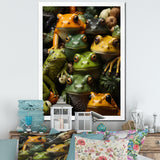 Toads Family - Frog Canvas Wall Art