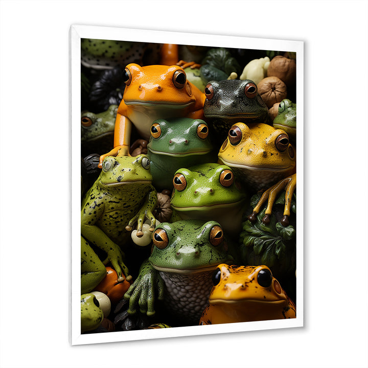 Toads Family - Frog Canvas Wall Art