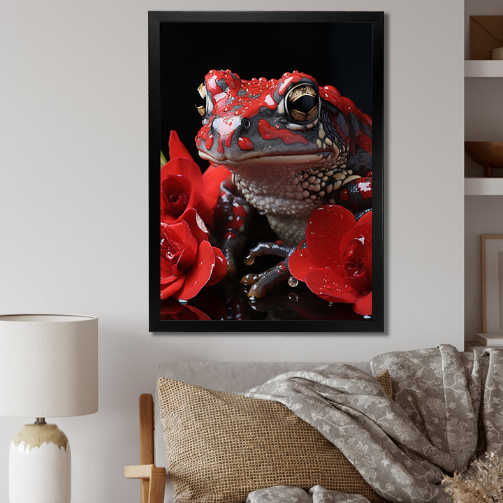 Red Frog Portrait - Frog Wall Decor