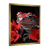 Red Frog Portrait - Frog Wall Decor
