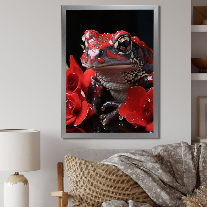 Red Frog Portrait - Frog Wall Decor