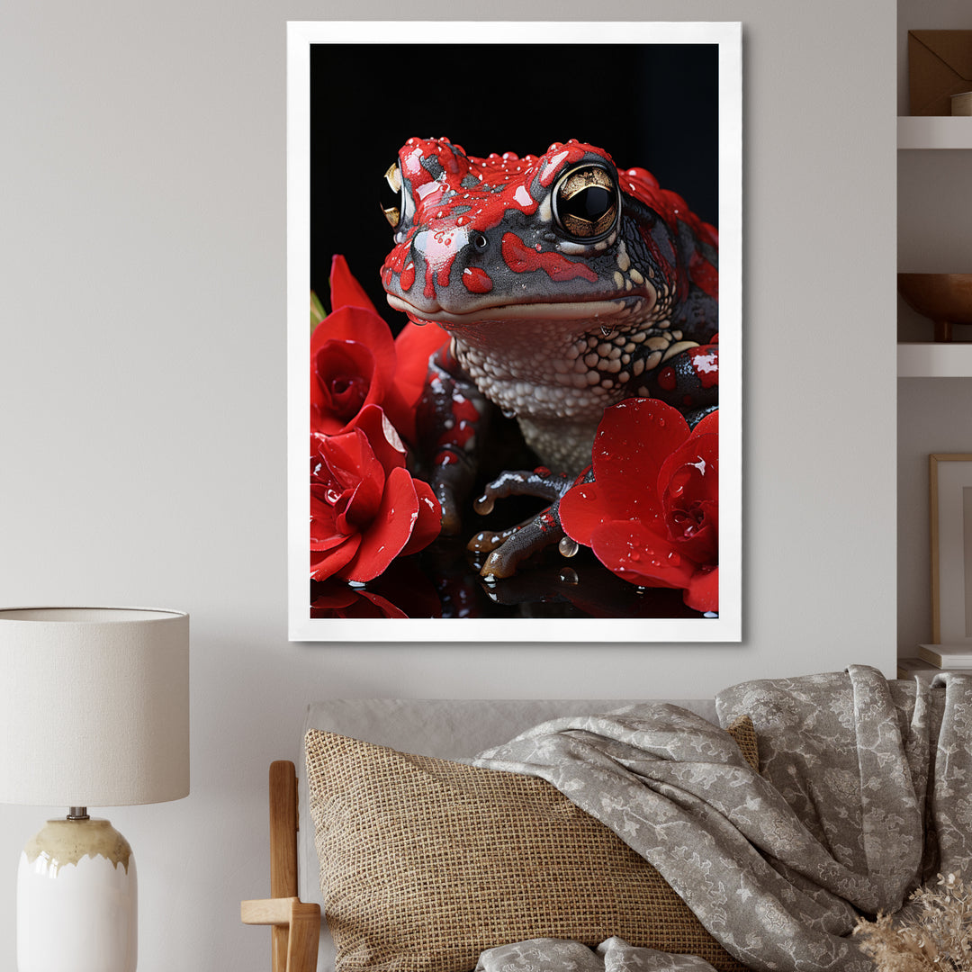 Red Frog Portrait - Frog Wall Decor