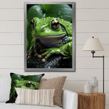 Green Frog Portrait - Frog Wall Art Prints