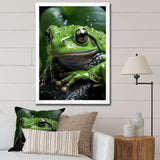 Green Frog Portrait - Frog Wall Art Prints
