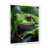 Green Frog Portrait - Frog Wall Art Prints