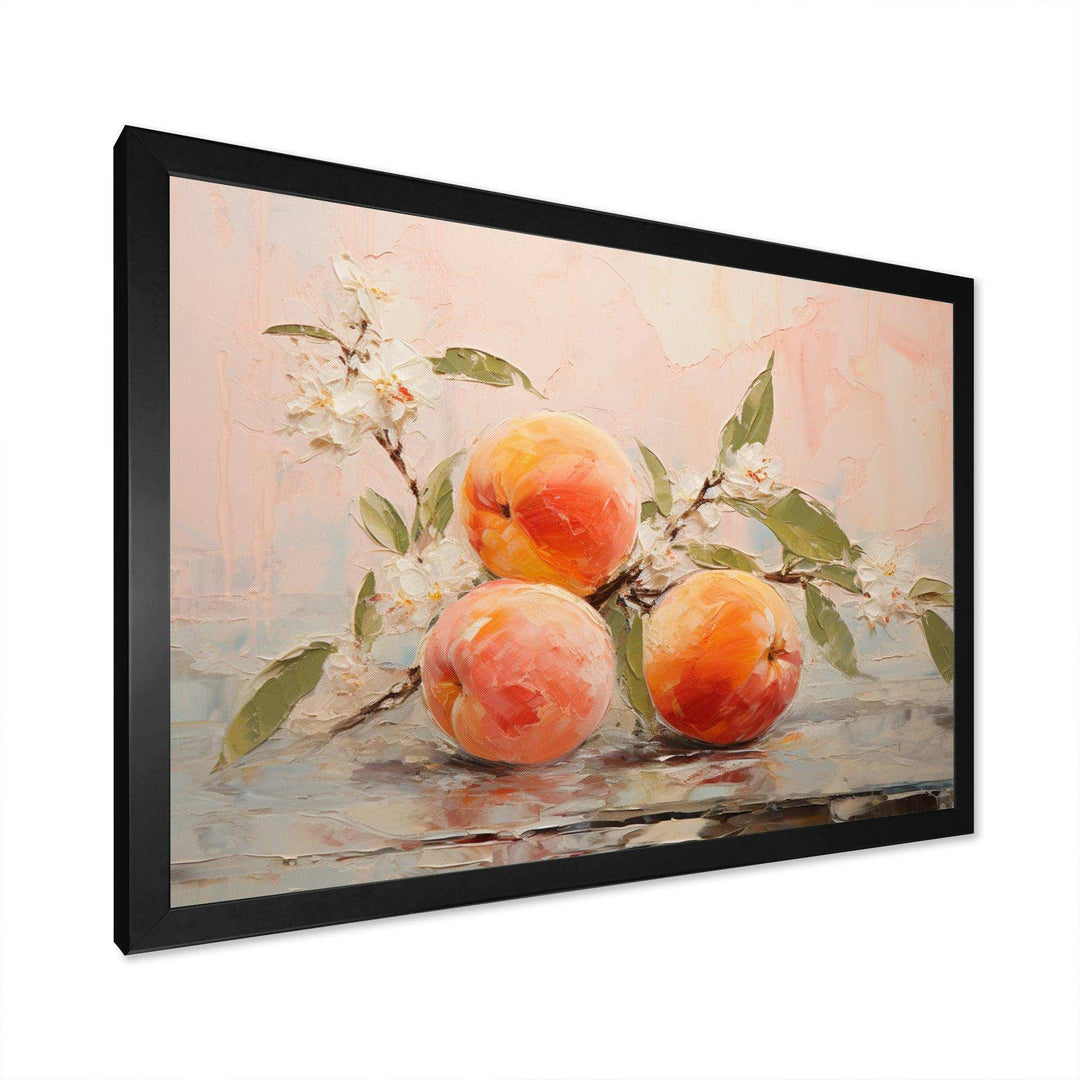 Fruit Abstract Peach - Food &amp; Beverage Canvas Wall Art