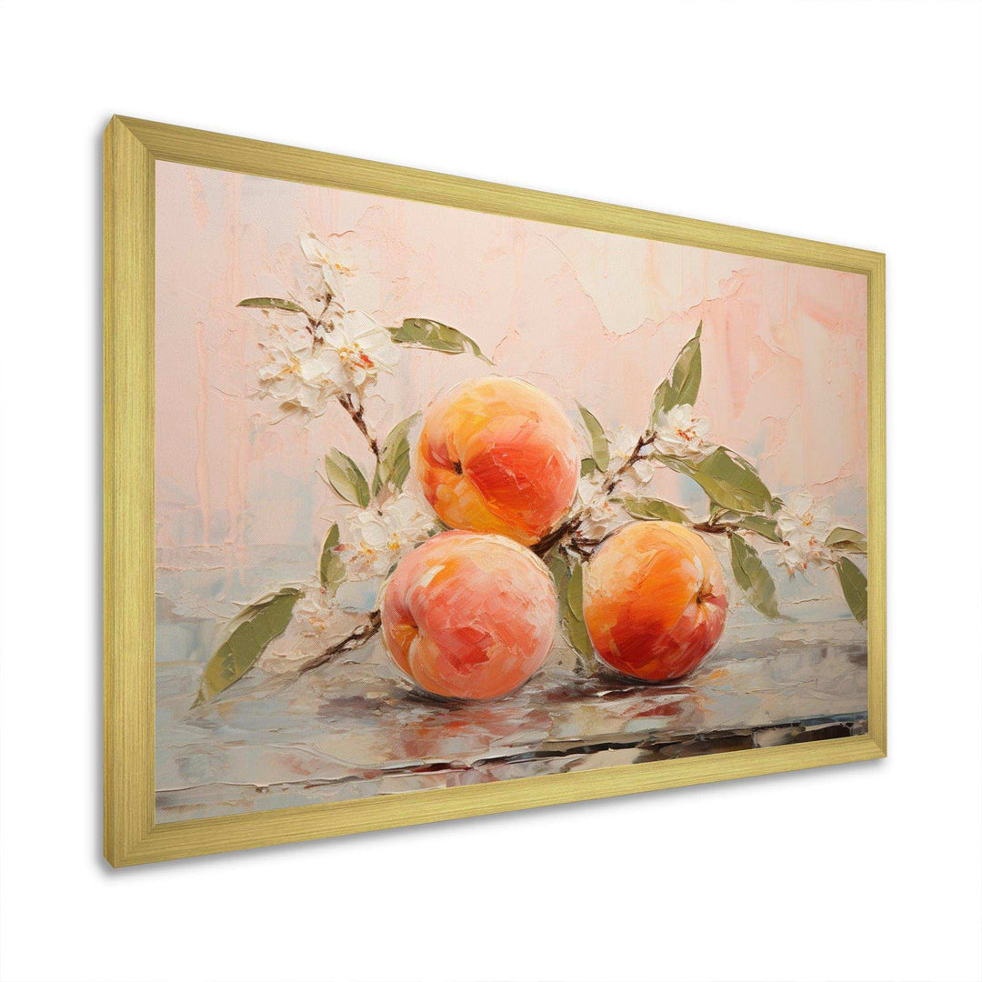 Fruit Abstract Peach - Food &amp; Beverage Canvas Wall Art