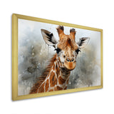 Giraffe Elegant Portrait - Giraffe Framed Canvas Art