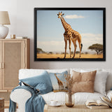 Giraffe Gentle Horizon - Giraffe Living Room Wall Art
