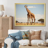 Giraffe Gentle Horizon - Giraffe Living Room Wall Art