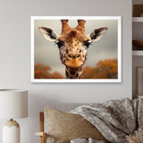 Giraffe Gentle Portrait - Giraffe Bedroom Wall Art