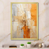 Glam Orange Beige Collage IV - Fashion Canvas Wall Art