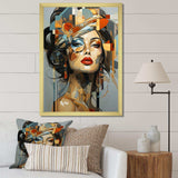 Glam Harmonious Cubist Woman Portrait I - Fashion Canvas Wall Art