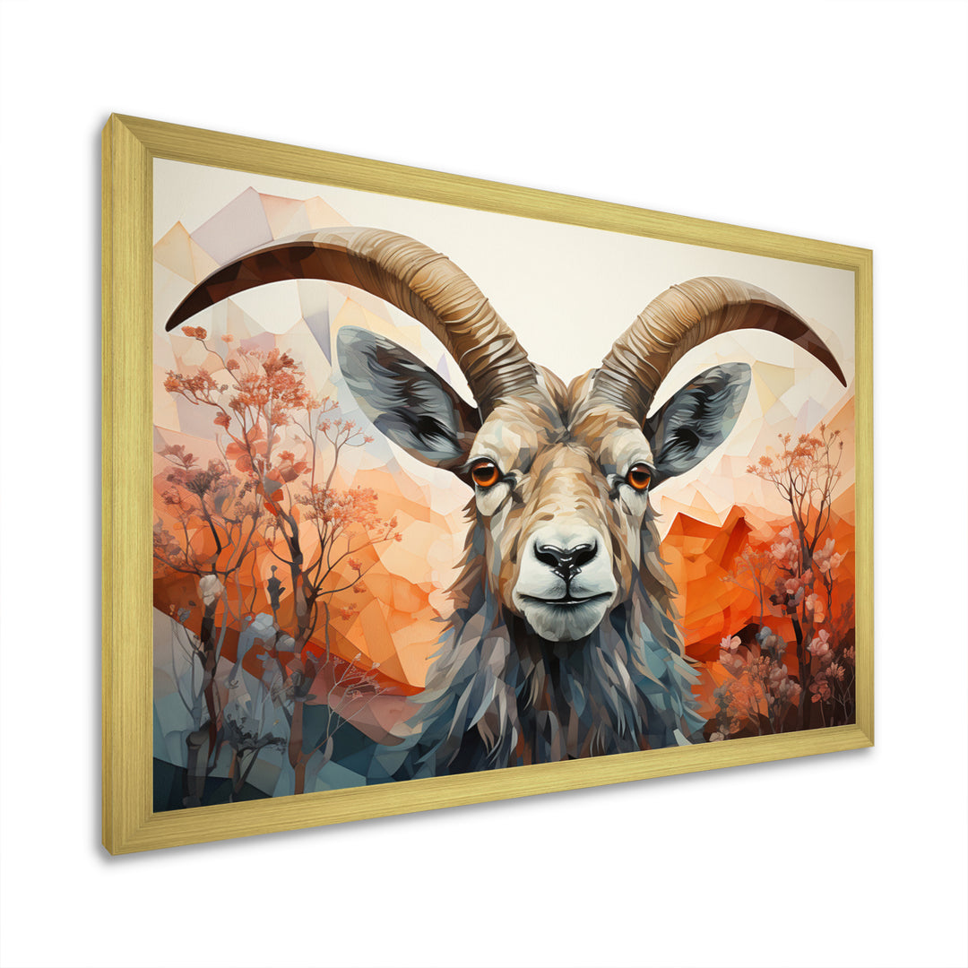 Goat Mountain Explorer Geometric - Goat Wall Decor