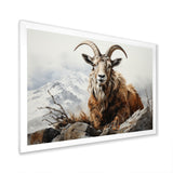 Goat Mountain Majesty - Goat Framed Canvas Art