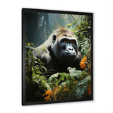 Gorilla In Jungle - Gorilla Living Room Wall Art