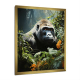 Gorilla In Jungle - Gorilla Living Room Wall Art