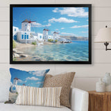 Greece Serenity In Mykonos - Landscapes Canvas Wall Art