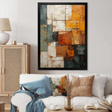 Hardedge Art Earthy Euphony I - Abstract Canvas Wall Art