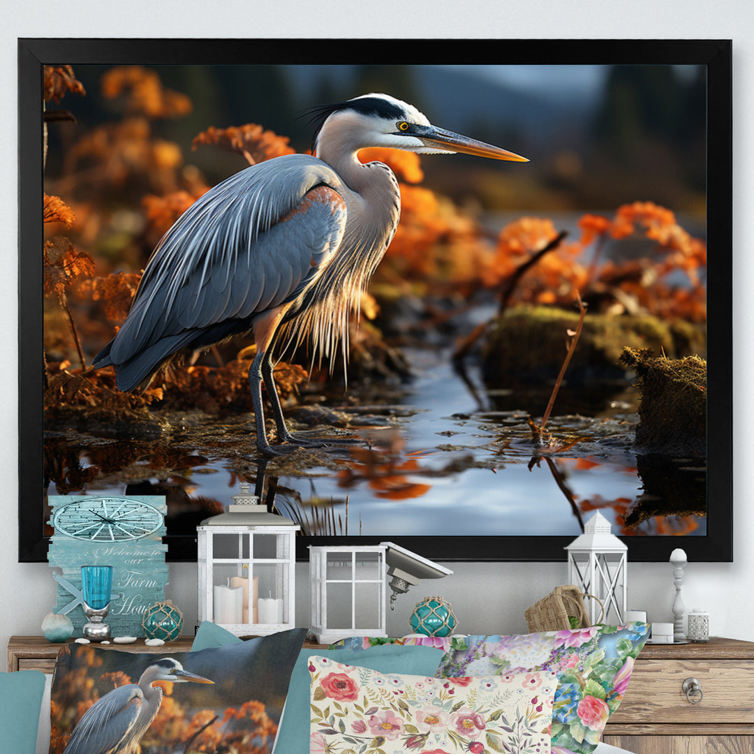 Heron Reflections Of Grace - Heron Home Decor Art