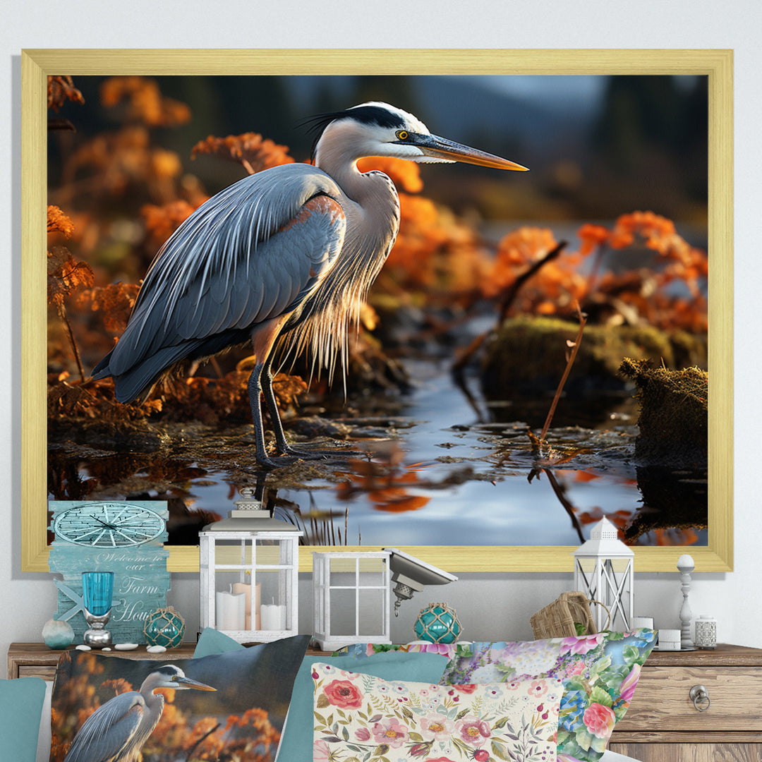 Heron Reflections Of Grace - Heron Home Decor Art