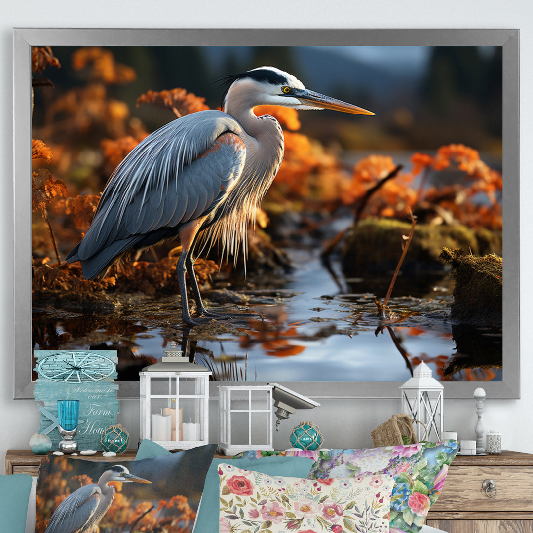 Heron Reflections Of Grace - Heron Home Decor Art