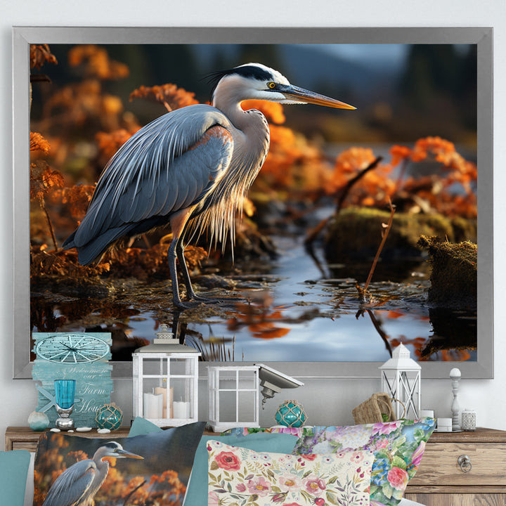 Heron Reflections Of Grace - Heron Home Decor Art