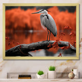 Heron Serenity In Monochrome - Heron Living Room Wall Art