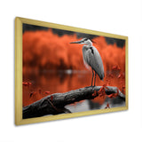 Heron Serenity In Monochrome - Heron Living Room Wall Art