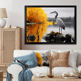 Heron Silent Waters - Heron Bedroom Wall Art