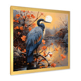 Heron Waterside Serenade Pointillism - Heron Wall Art Prints