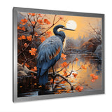 Heron Waterside Serenade Pointillism - Heron Wall Art Prints