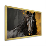 Yellow Horse Bold Elegance - Horse Living Room Wall Art